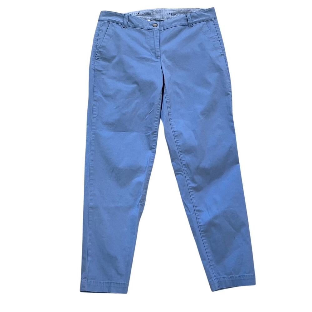 Talbots The Weekend Chino Pant in Blue, Straight Leg, Minimalist, Casual, 6P